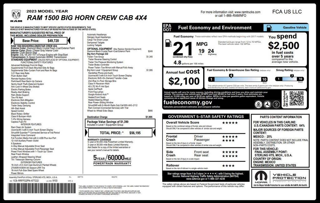 2023 RAM 1500