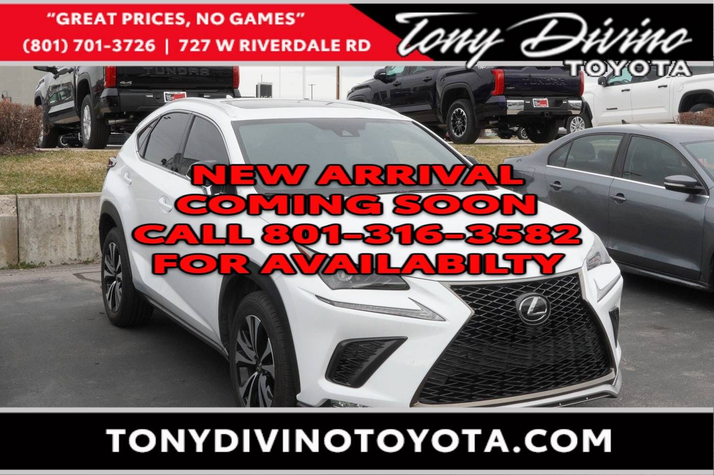 2020 Lexus NX NX 300 F Sport — SUV — 33,132 mi — Riverdale, UT
