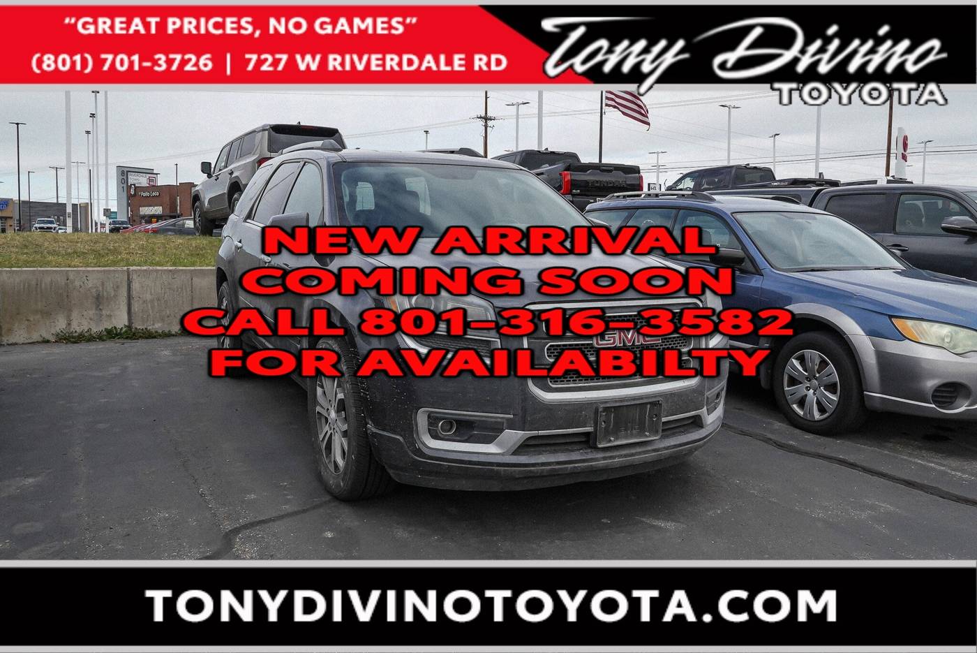 2013 GMC Acadia SLT — SUV — 170,206 mi — Riverdale, UT