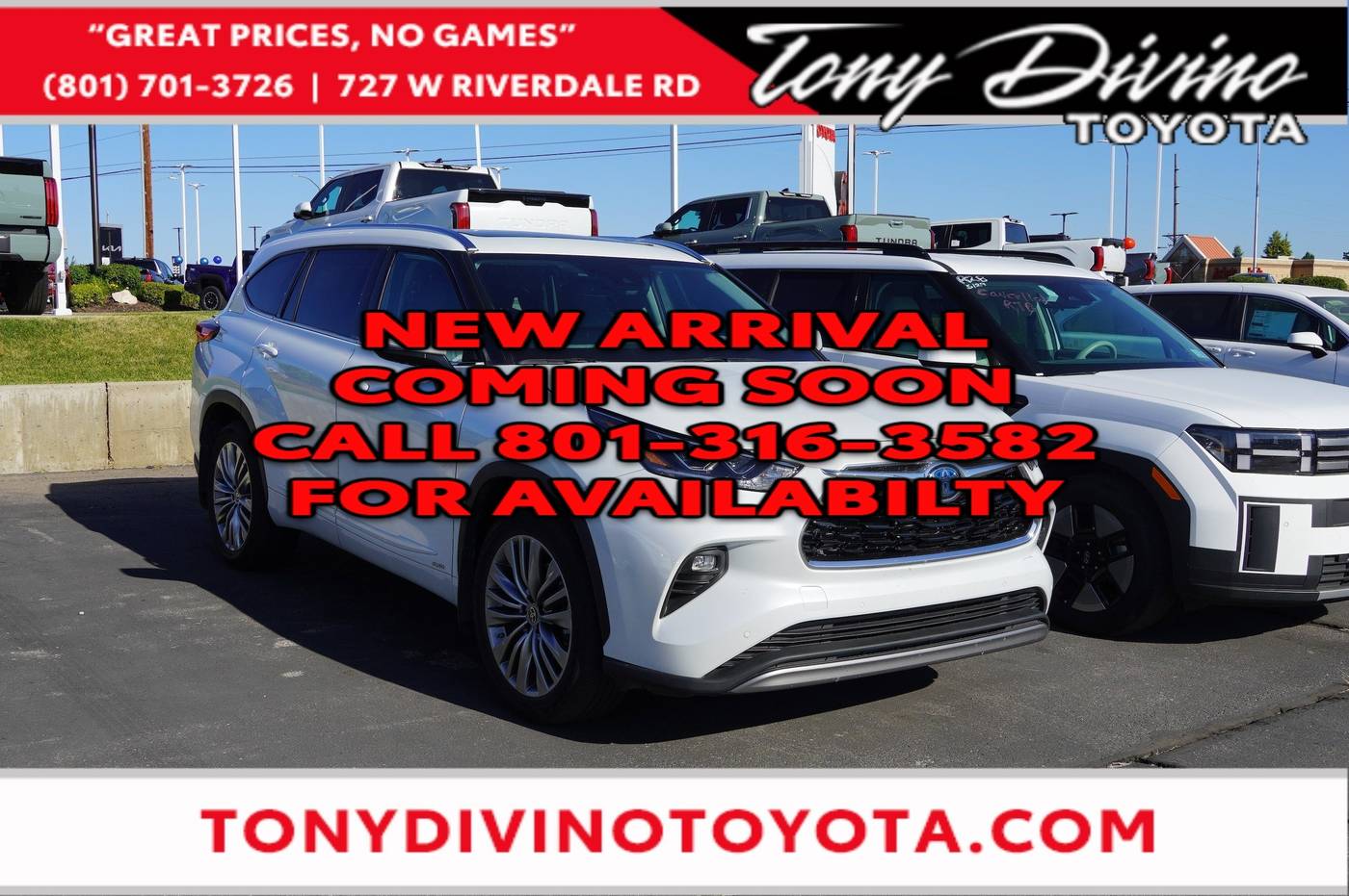 2022 Toyota Highlander Hybrid Platinum — SUV — 18,338 mi — Riverdale, UT