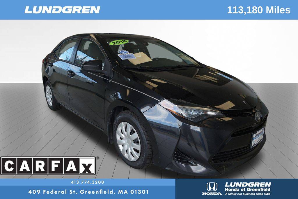 2018 Toyota Corolla L — Sedan — 113,115 mi — Greenfield, MA