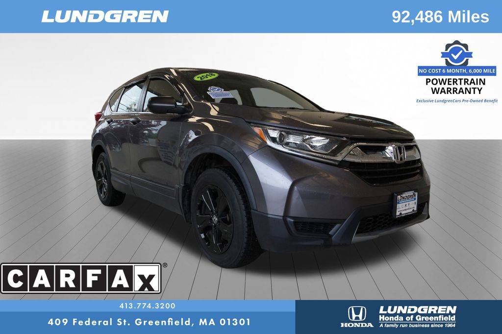 2018 Honda CR-V LX — SUV — 92,486 mi — Greenfield, MA