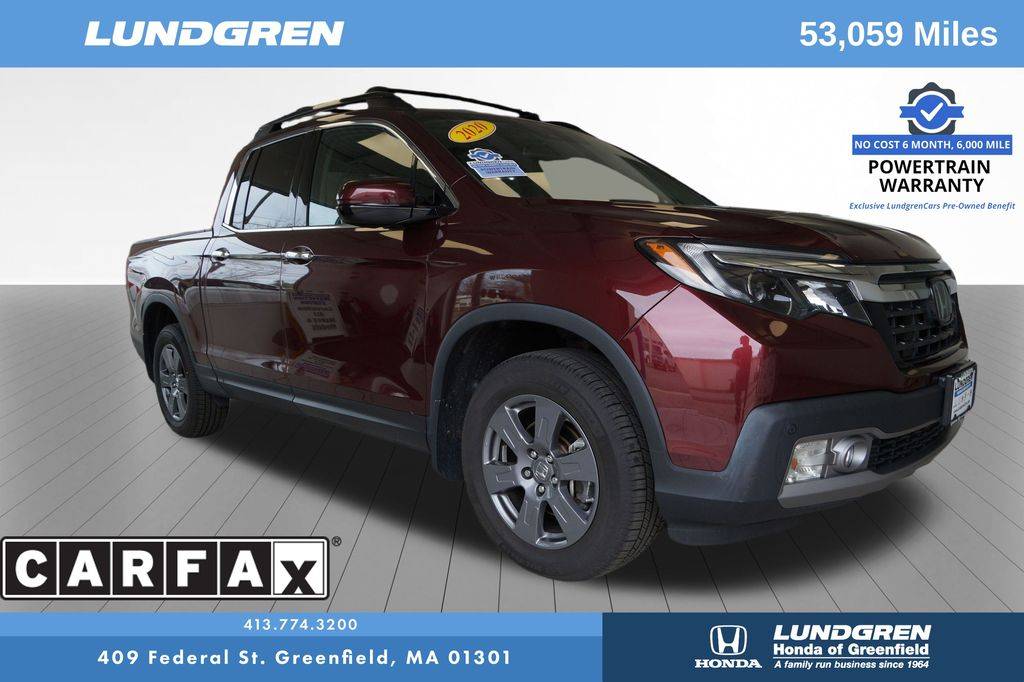 2020 Honda Ridgeline RTL-E — Pickup Truck — 52,882 mi — Greenfield, MA