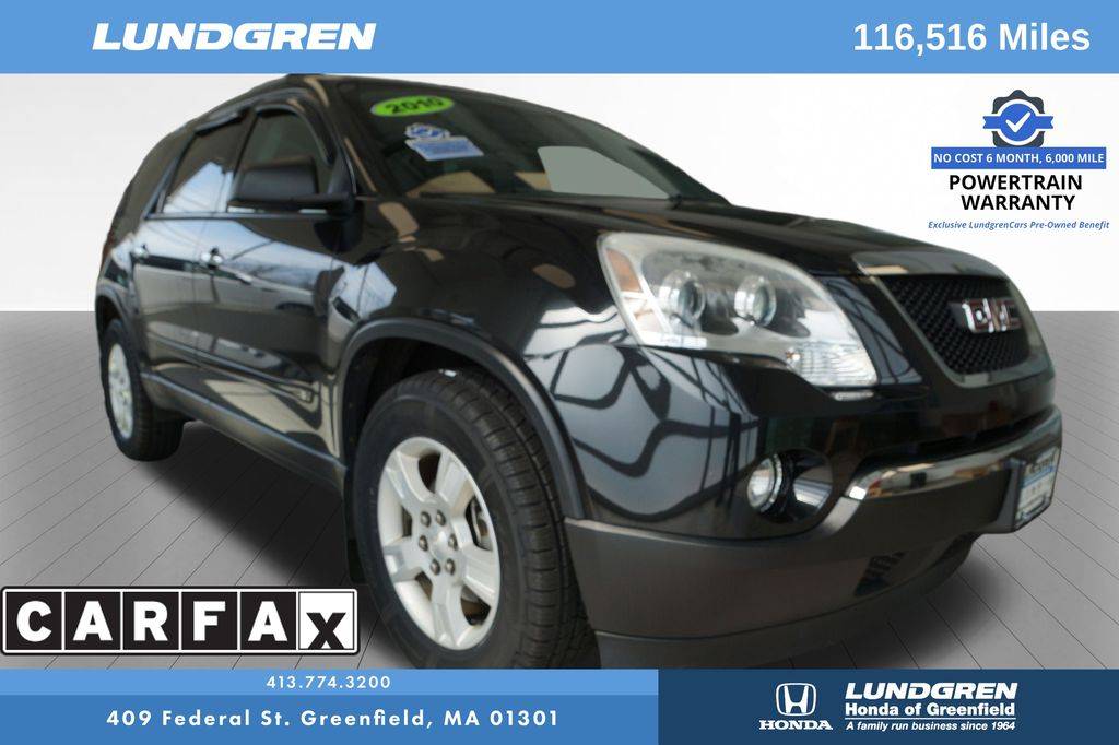 2010 GMC Acadia SLE — SUV — 116,516 mi — Greenfield, MA