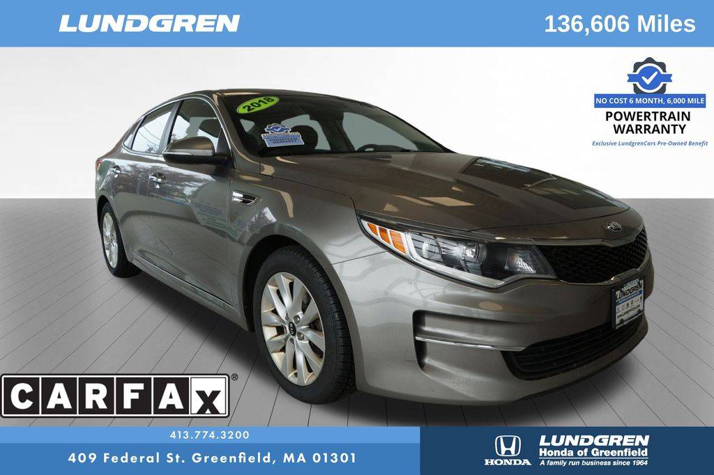 2018 Kia Optima LX — Sedan — 136,606 mi — Greenfield, MA