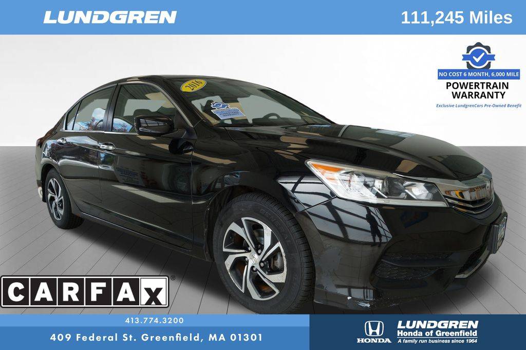 2016 Honda Accord LX — Sedan — 111,245 mi — Greenfield, MA