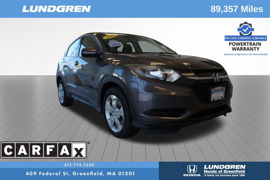 2016 Honda HR-V LX — SUV — 89,357 mi — Greenfield, MA