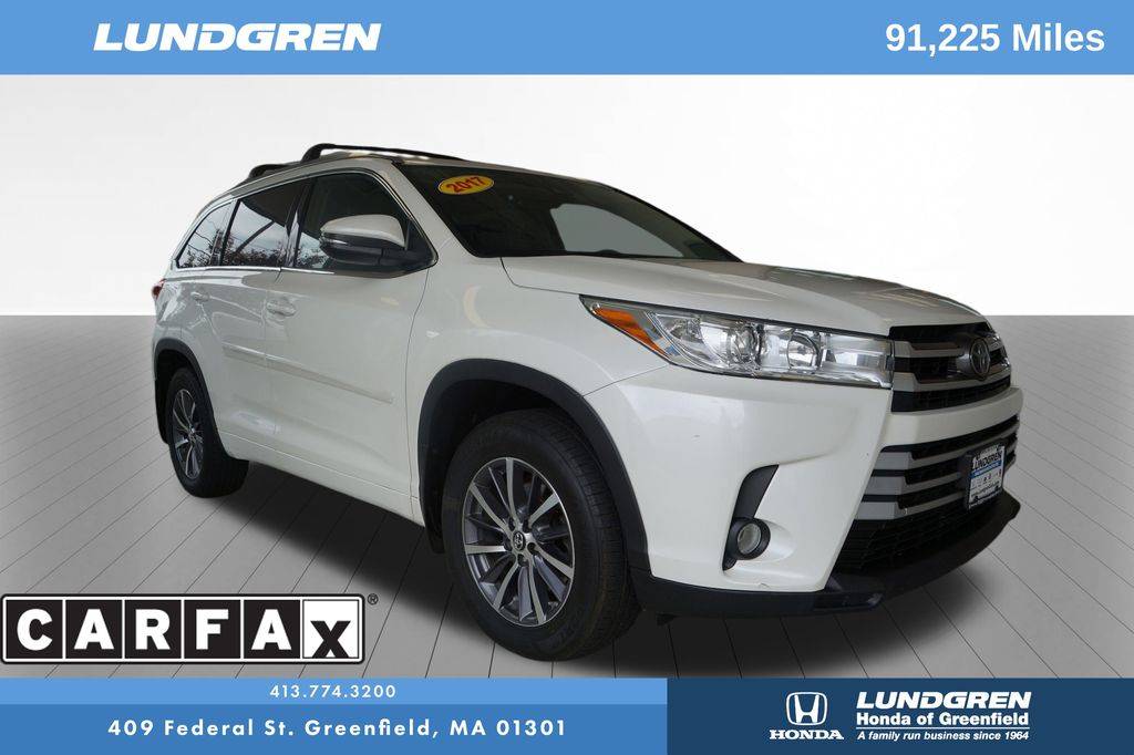 2017 Toyota Highlander XLE — SUV — 90,715 mi — Greenfield, MA