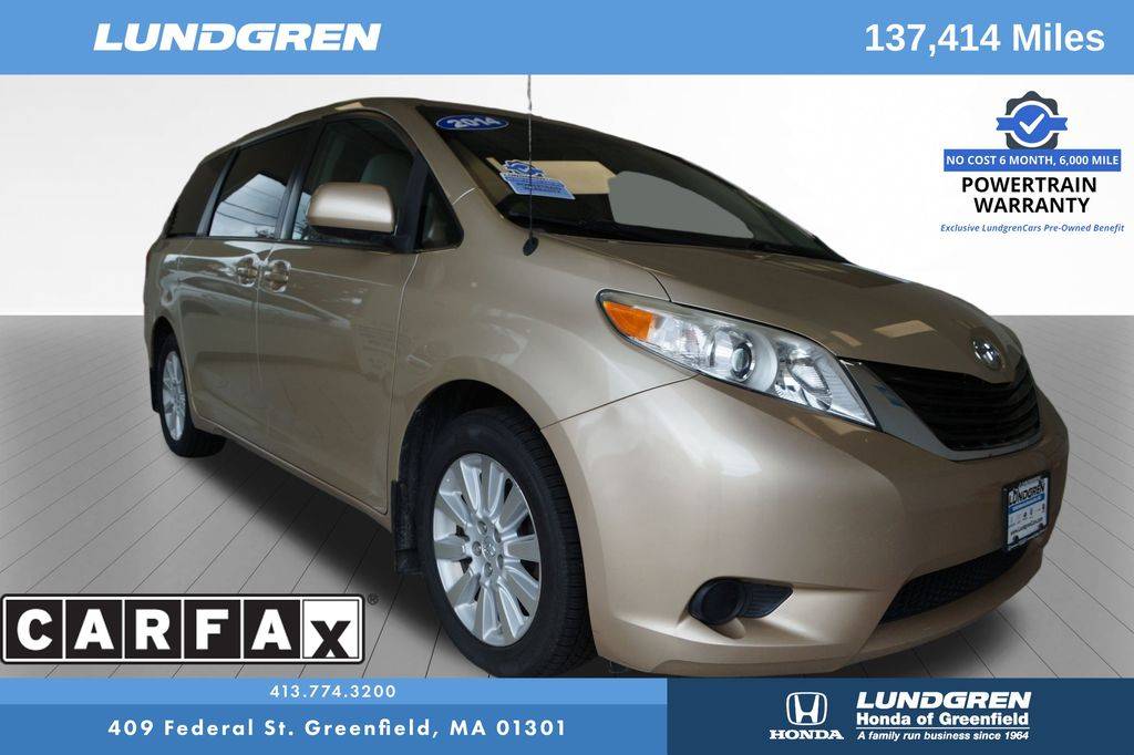 2014 Toyota Sienna LE — Minivan — 137,414 mi — Greenfield, MA