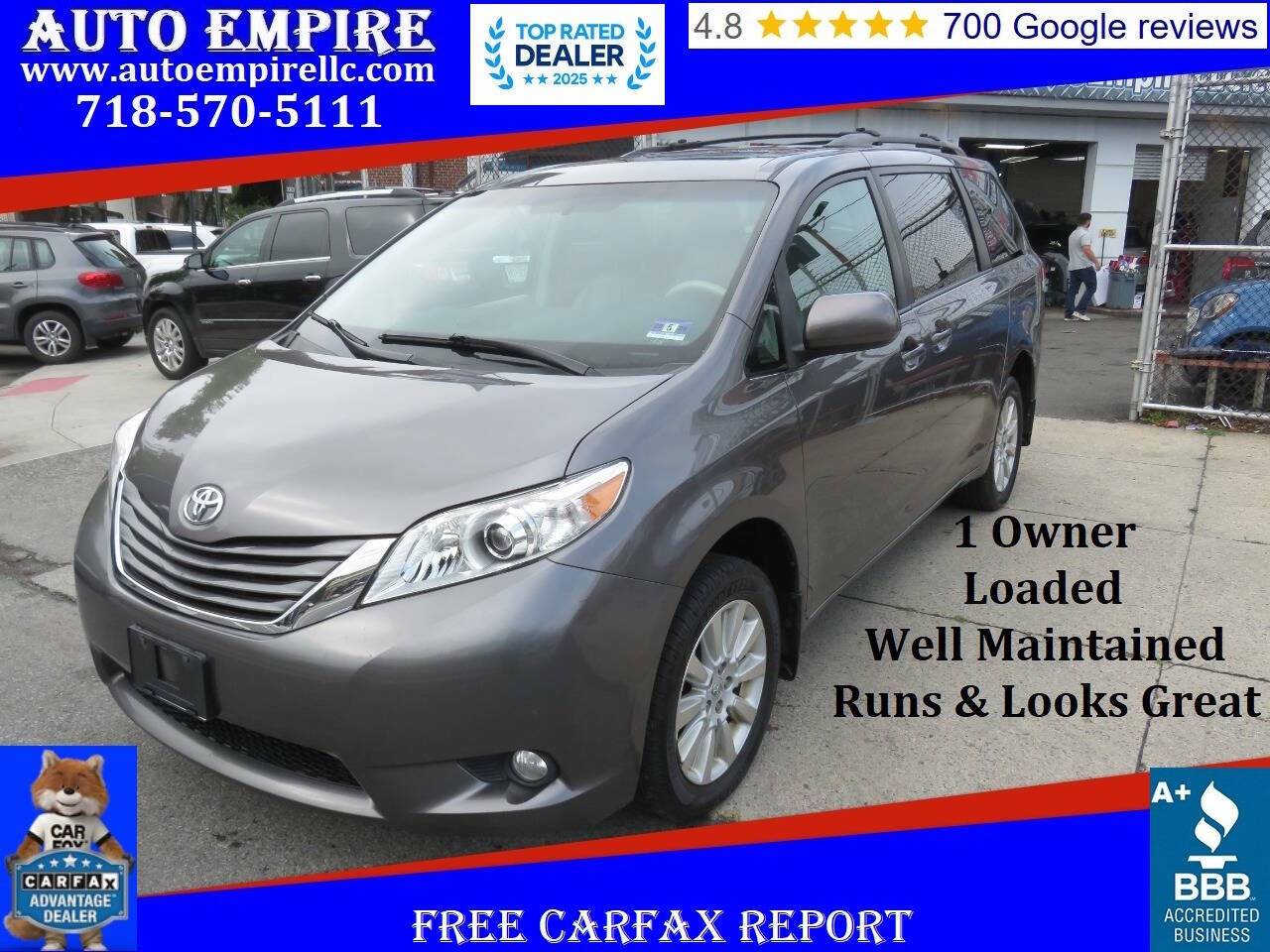 2013 Toyota Sienna XLE — Minivan — 122,533 mi — Brooklyn, NY