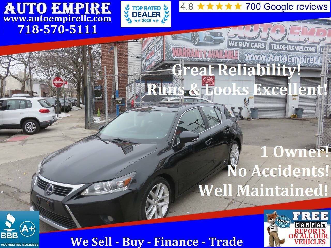 2017 Lexus CT CT 200h — Hatchback — 160,157 mi — Brooklyn, NY