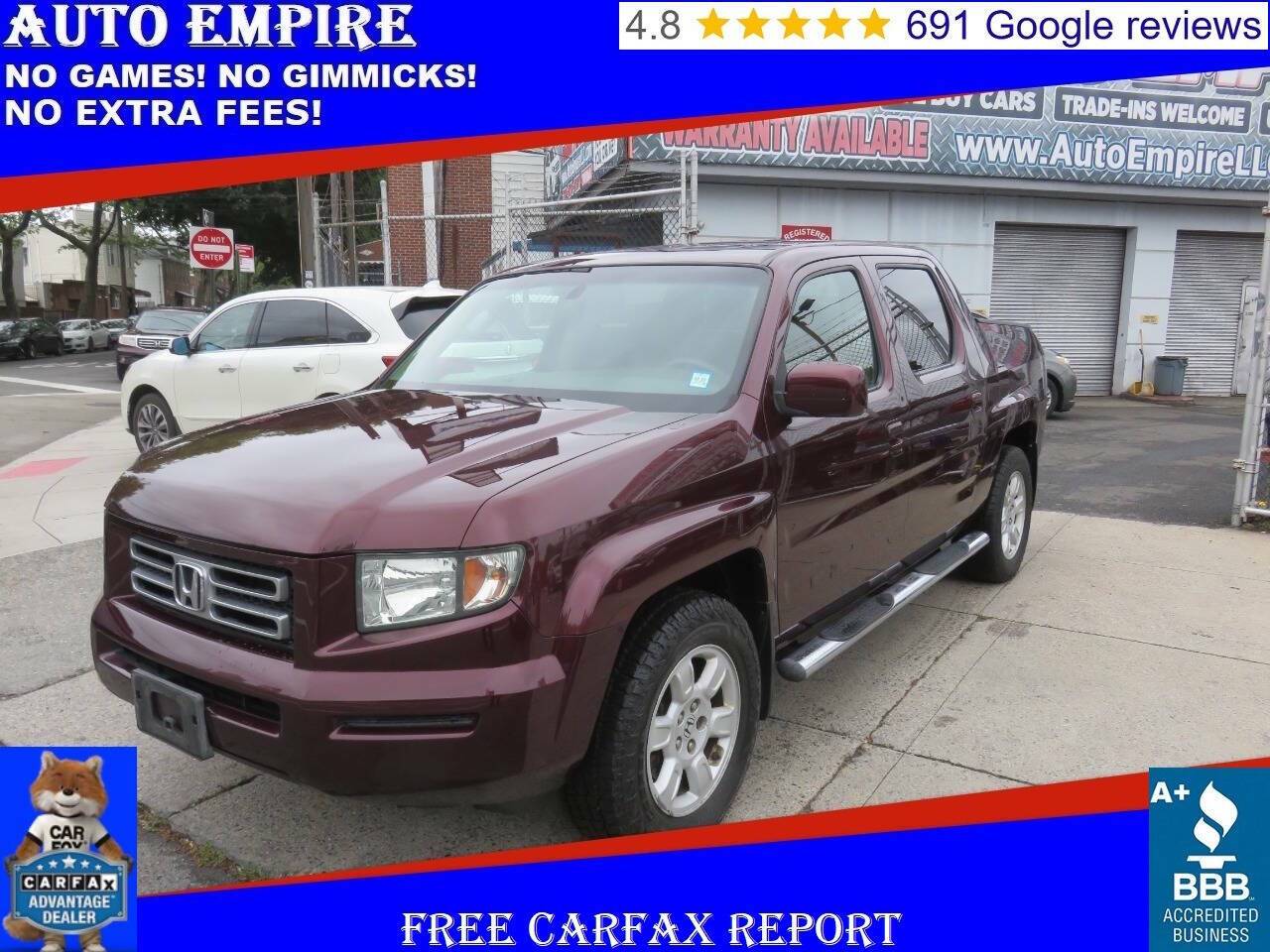 2007 Honda Ridgeline RTL — Pickup Truck — 156,070 mi — Brooklyn, NY