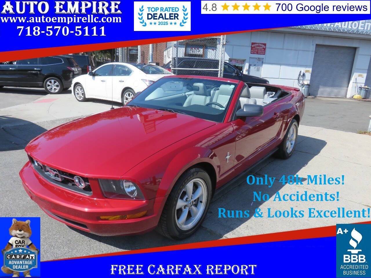 2008 Ford Mustang Deluxe — Convertible — 48,446 mi — Brooklyn, NY