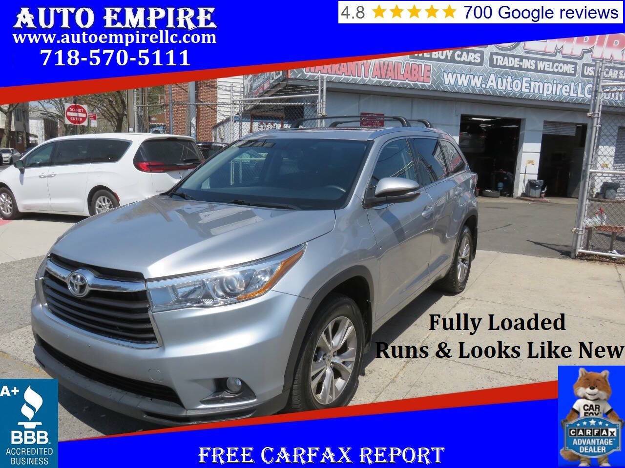 2015 Toyota Highlander XLE — SUV — 134,277 mi — Brooklyn, NY