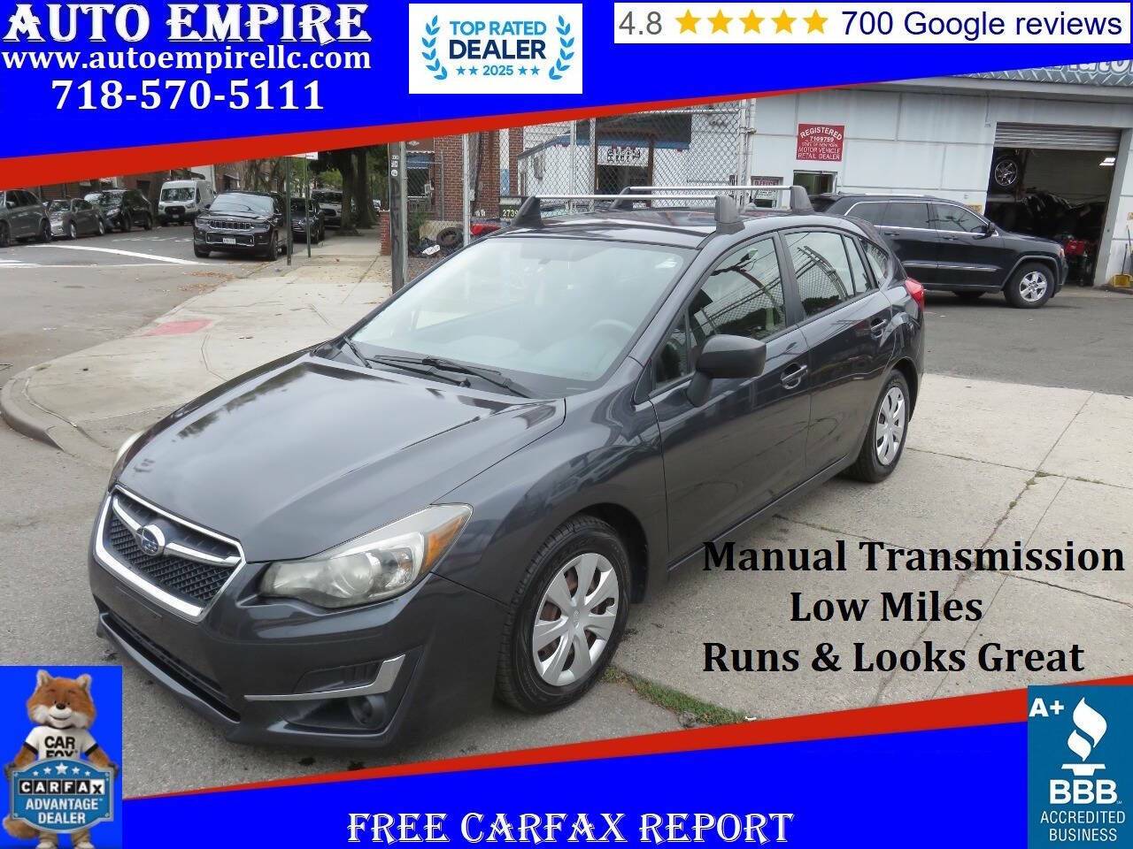 2015 Subaru Impreza 2.0i — Wagon — 77,277 mi — Brooklyn, NY