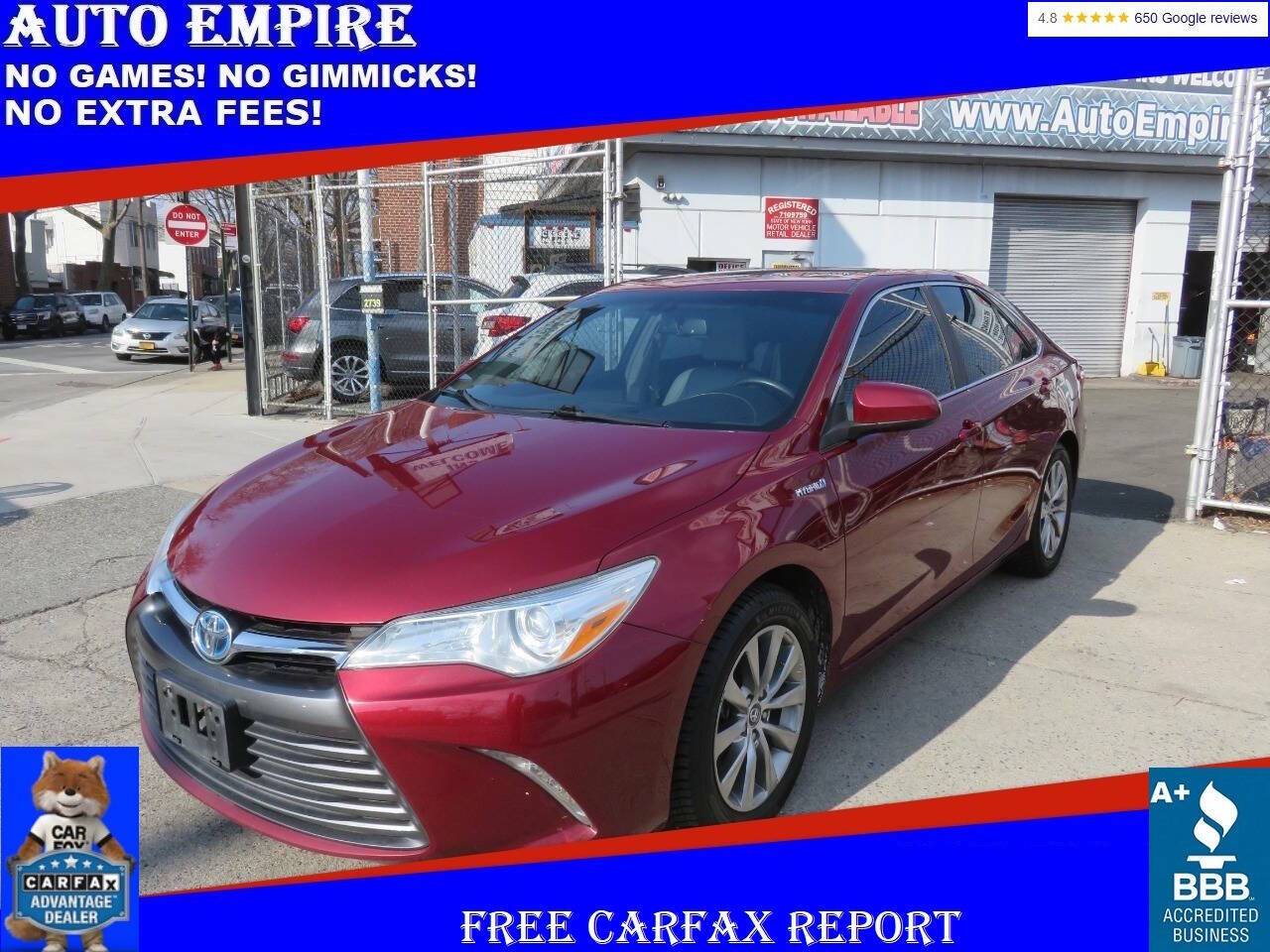 2015 Toyota Camry Hybrid XLE — Sedan — 134,840 mi — Brooklyn, NY