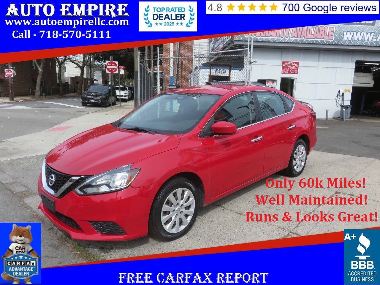 2017 Nissan Sentra SV — Sedan — 61,040 mi — Brooklyn, NY