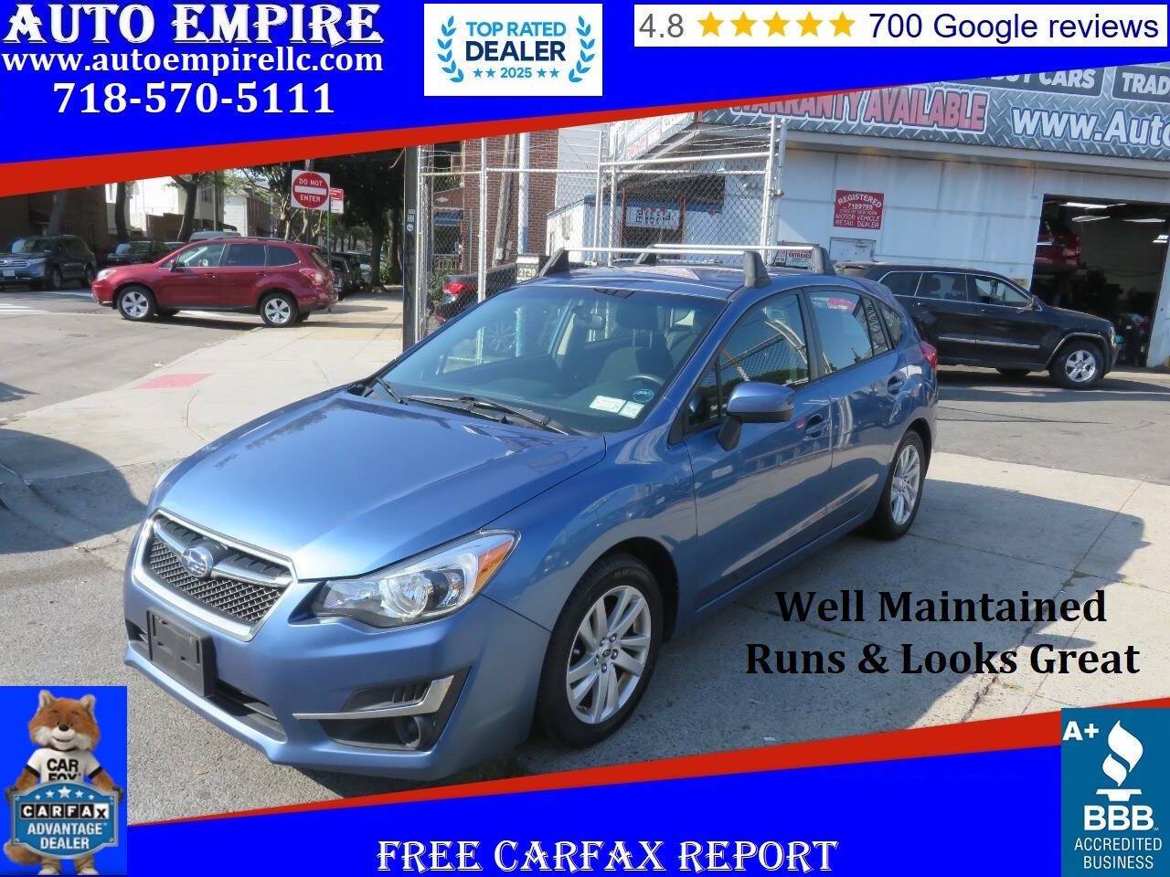 2016 Subaru Impreza 2.0i Premium — Wagon — 106,996 mi — Brooklyn, NY