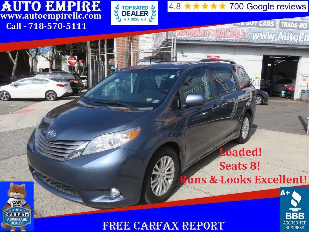 2015 Toyota Sienna XLE — Minivan — 148,561 mi — Brooklyn, NY