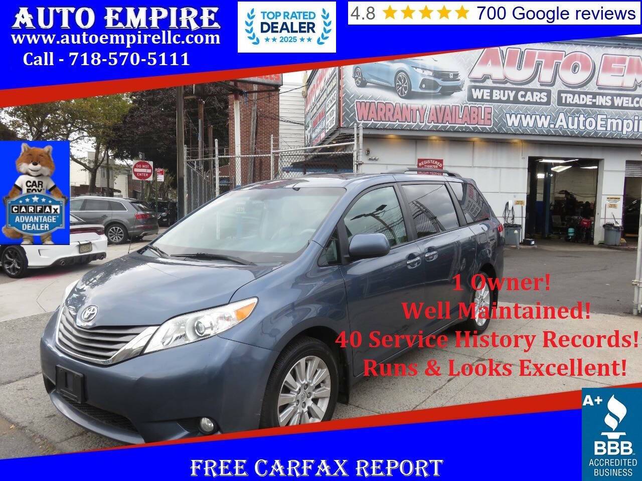 2014 Toyota Sienna XLE — Minivan — 183,305 mi — Brooklyn, NY