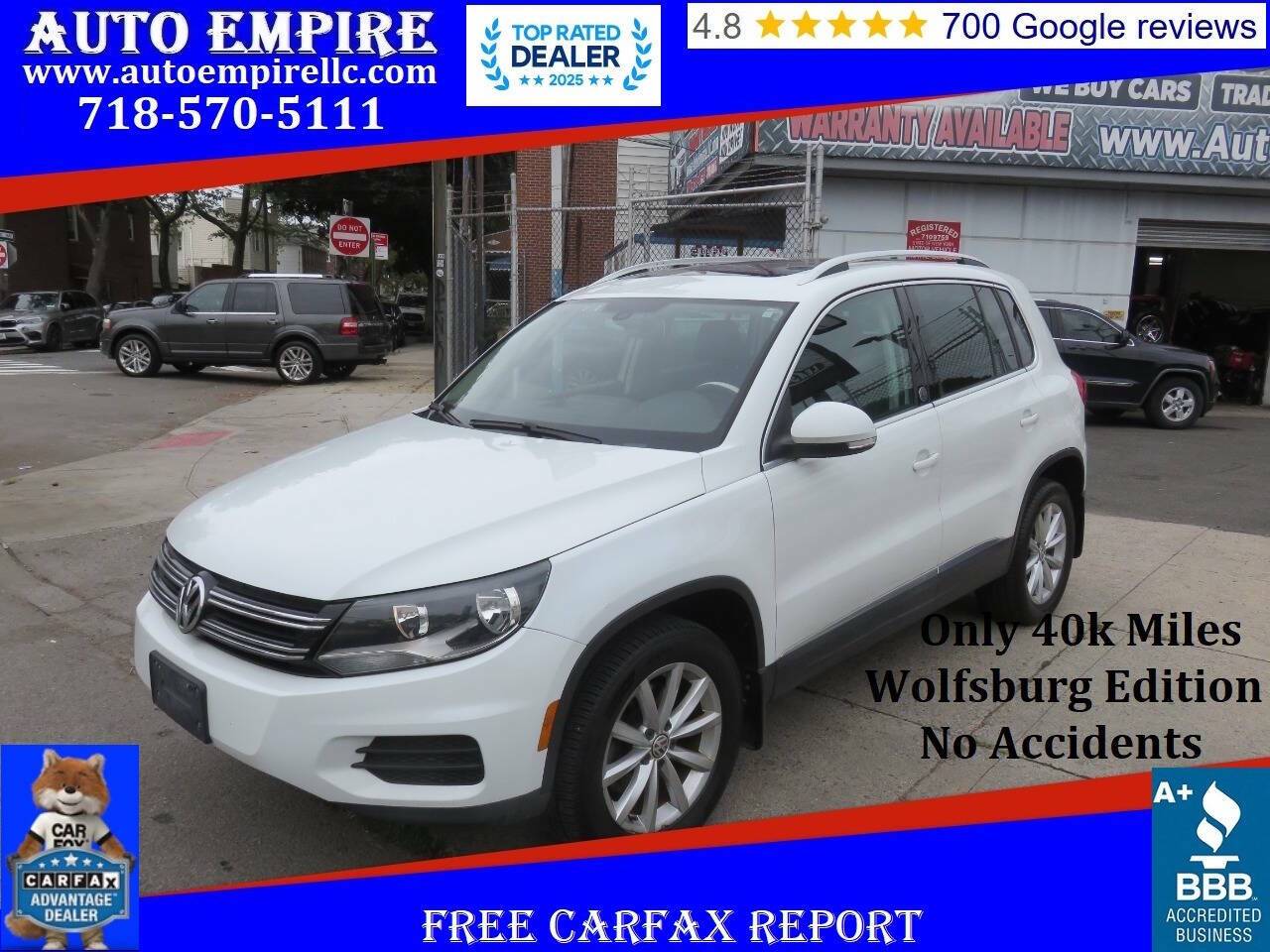 2017 Volkswagen Tiguan Wolfsburg Edition — SUV — 40,042 mi — Brooklyn, NY