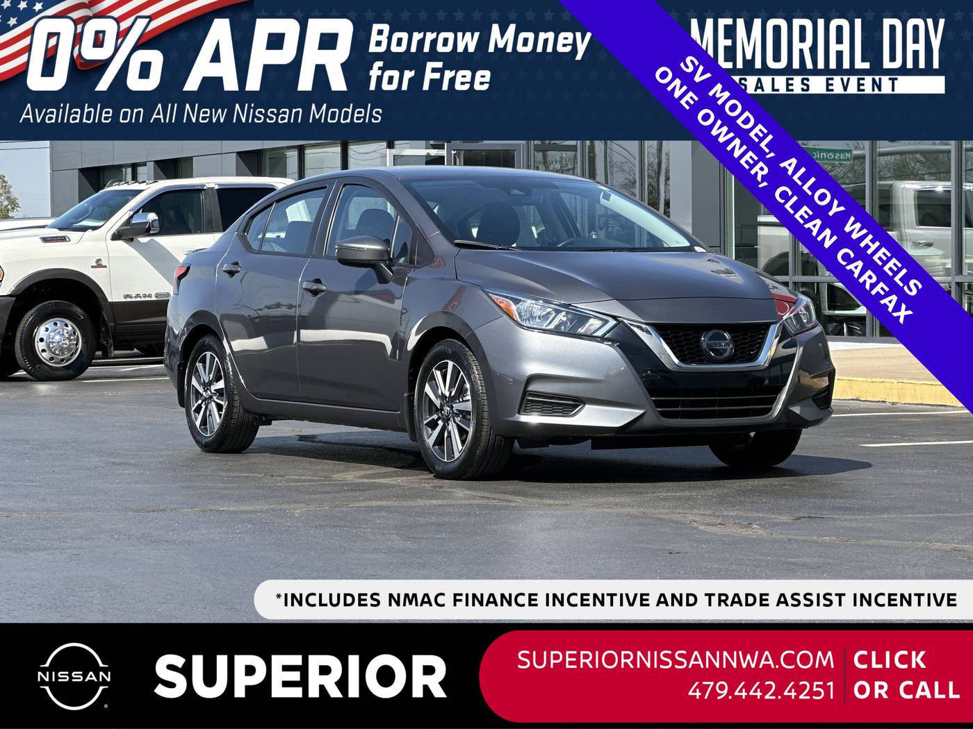 2021 Nissan Versa SV — Sedan — 29,996 mi — Fayetteville, AR