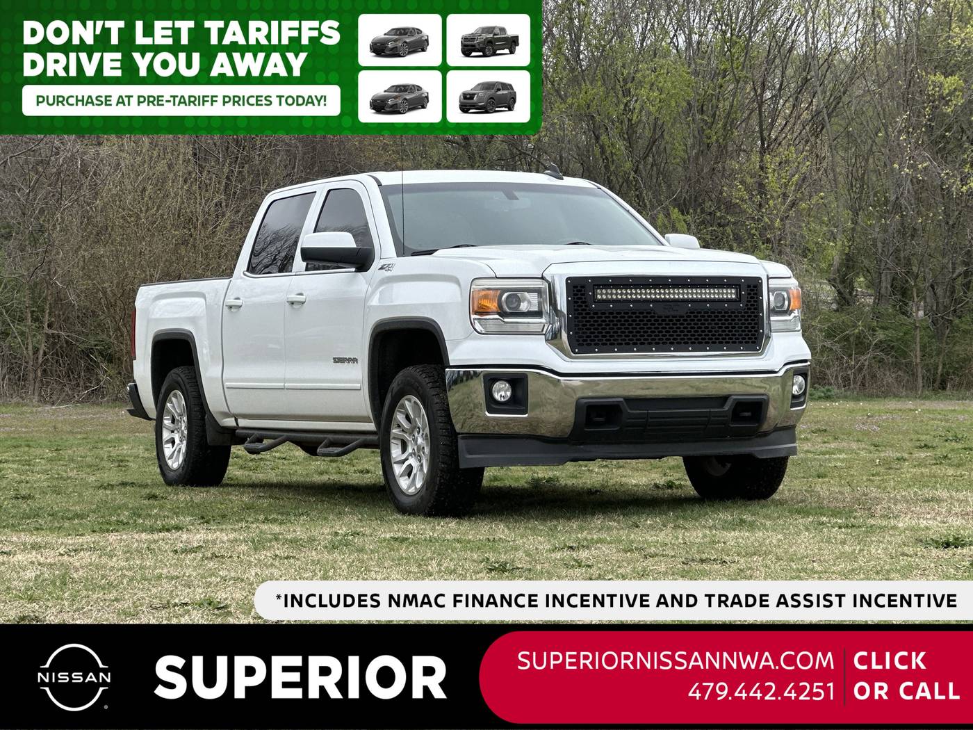 2015 GMC Sierra 1500 SLE — Pickup Truck — 168,016 mi — Fayetteville, AR