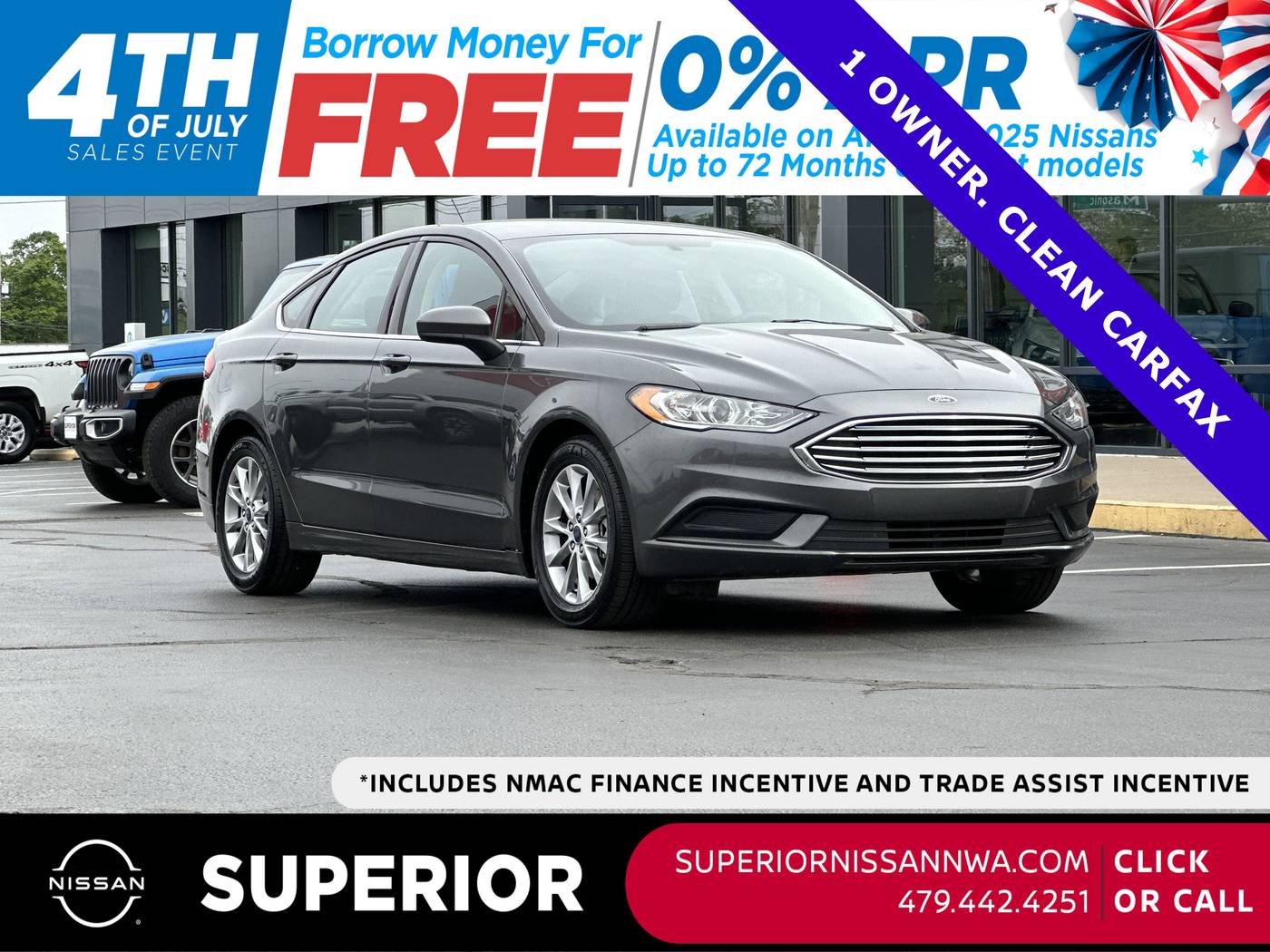2017 Ford Fusion SE — Sedan — 99,766 mi — Fayetteville, AR