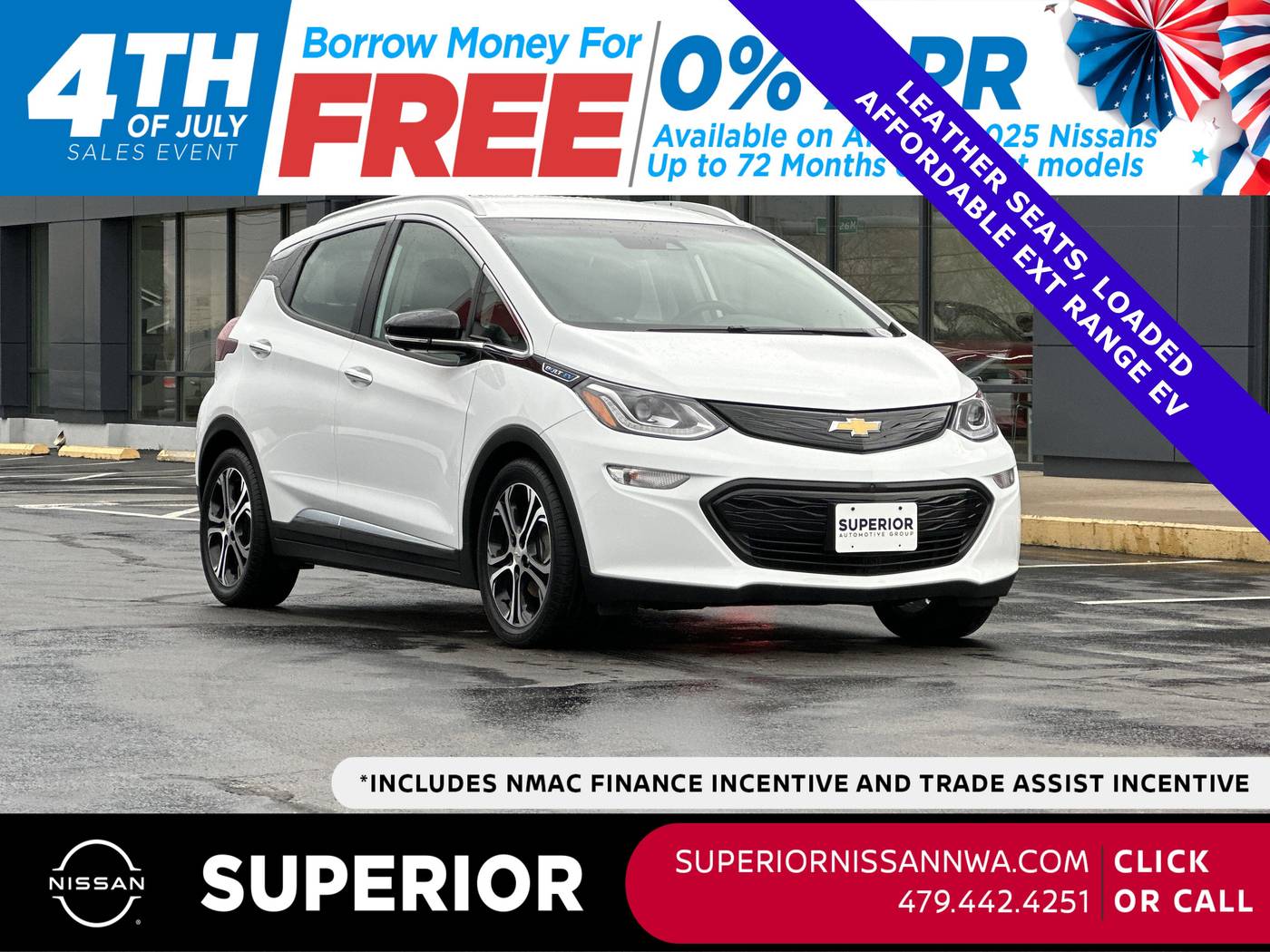 2020 Chevrolet Bolt EV Premier — Hatchback — 34,636 mi — Fayetteville, AR