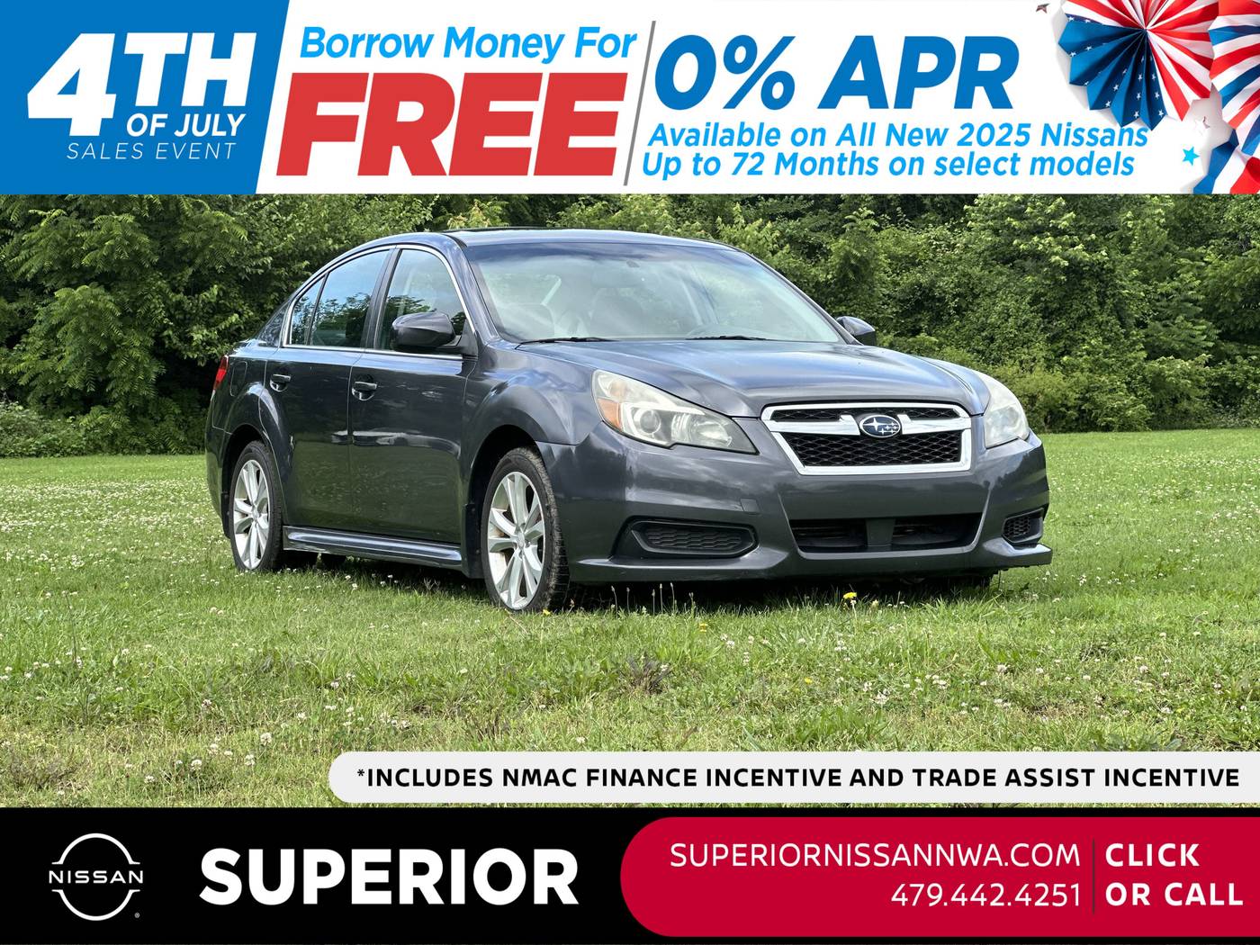 2013 Subaru Legacy 2.5i Premium — Sedan — 182,505 mi — Fayetteville, AR