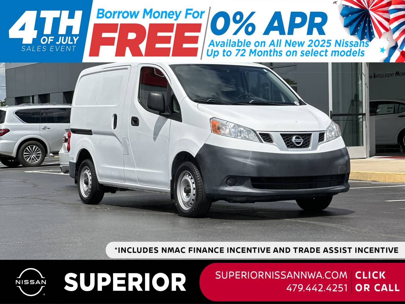 2015 Nissan NV200 Compact Cargo SV — Cargo Van — 91,033 mi — Fayetteville, AR