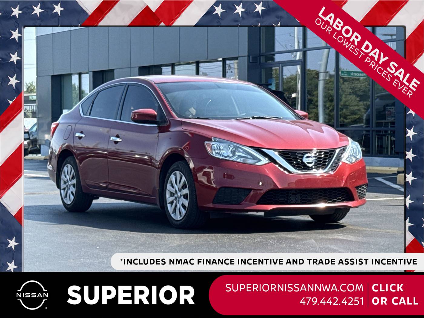 2017 Nissan Sentra SV — Sedan — 40,311 mi — Fayetteville, AR