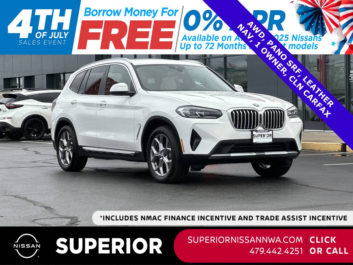 2024 BMW X3 30i — SUV — 10,220 mi — Fayetteville, AR