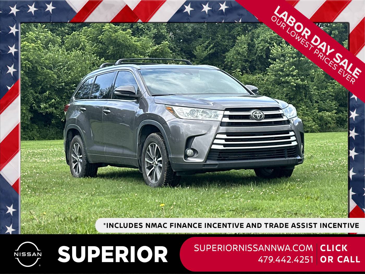 2018 Toyota Highlander XLE — SUV — 156,675 mi — Fayetteville, AR