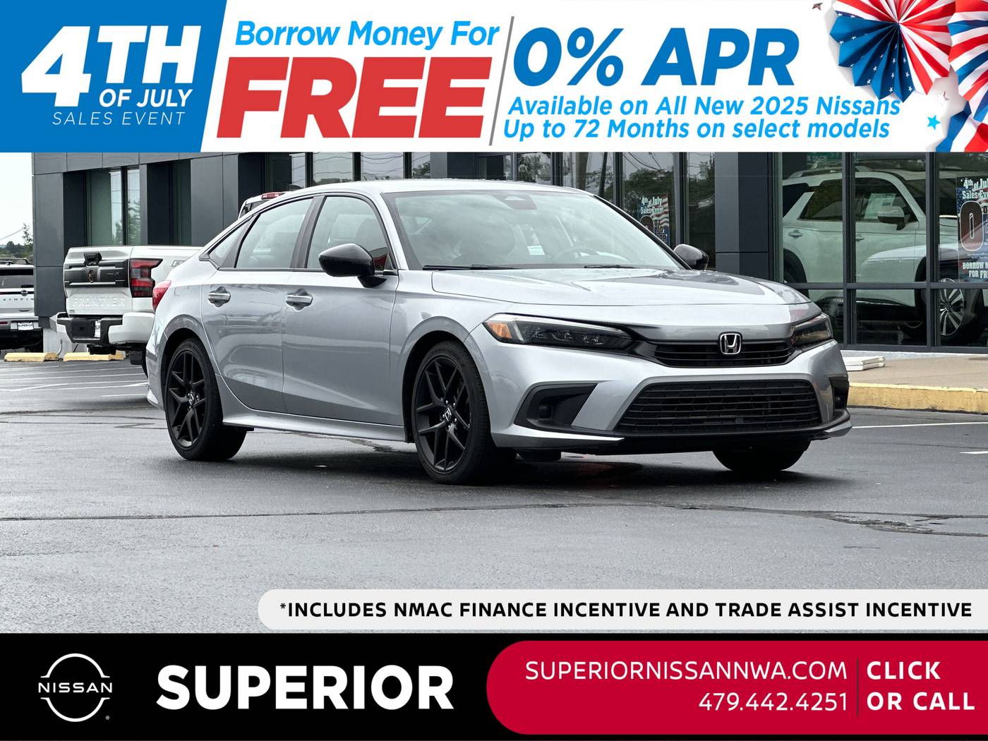 2024 Honda Civic Sport — Sedan — 16,592 mi — Fayetteville, AR
