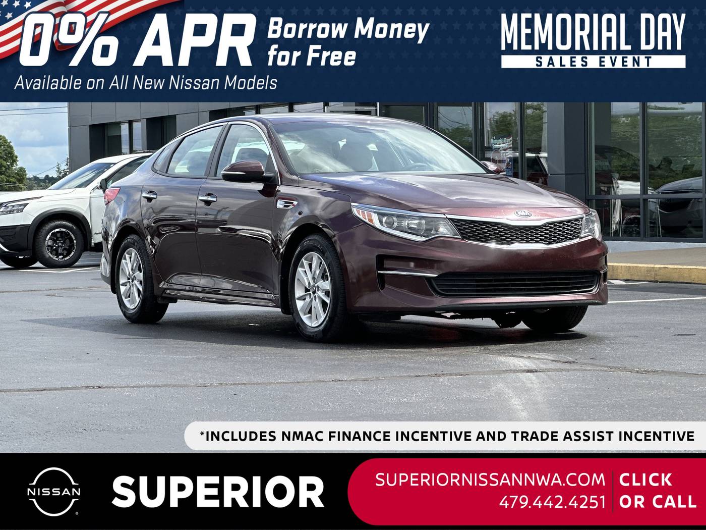2016 Kia Optima LX — Sedan — 58,384 mi — Fayetteville, AR