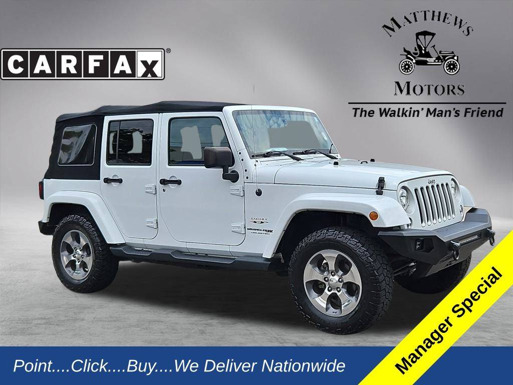 2018 Jeep Wrangler Sahara — SUV — 85,111 mi — Wilmington, NC