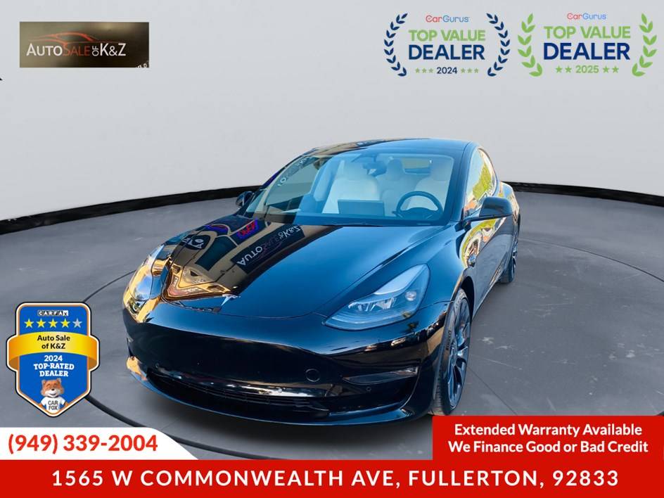 2022 Tesla Model 3 Performance — Sedan — 52,524 mi — Fullerton, CA