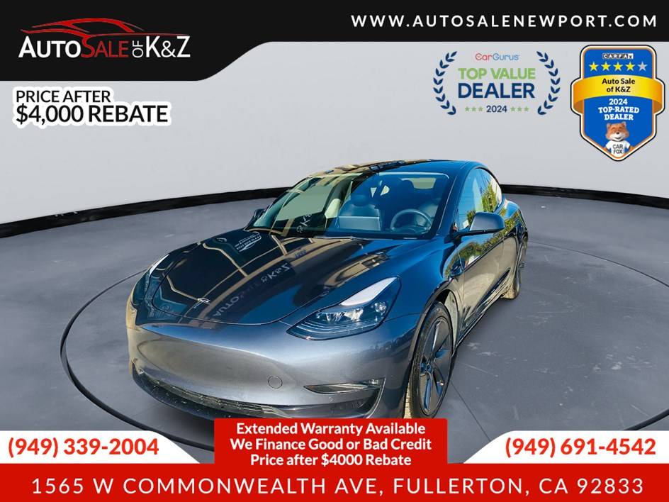 2022 Tesla Model 3 Long Range — Sedan — 49,234 mi — Fullerton, CA