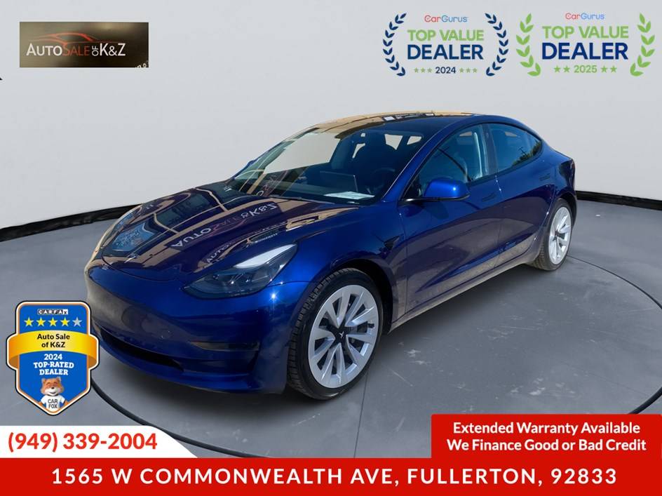 2022 Tesla Model 3 Standard Range Plus — Sedan — 19,265 mi — Fullerton, CA