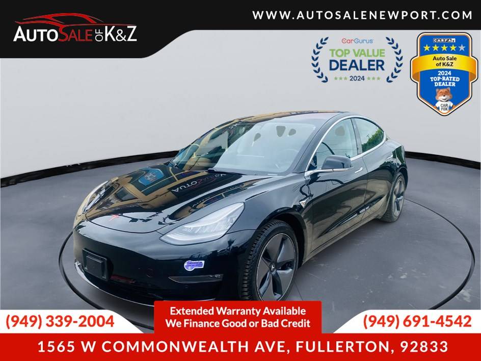 2019 Tesla Model 3 Long Range — Sedan — 44,273 mi — Fullerton, CA