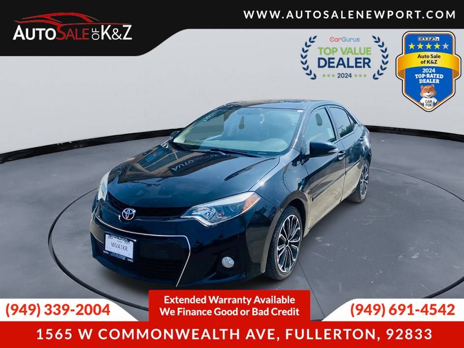 2014 Toyota Corolla S Premium — Sedan — 95,915 mi — Fullerton, CA