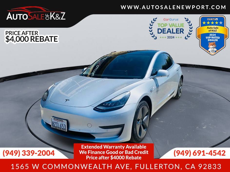 2018 Tesla Model 3 Long Range — Sedan — 85,159 mi — Fullerton, CA