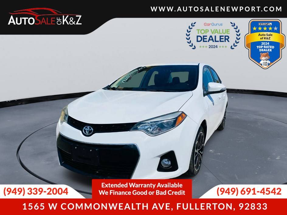 2015 Toyota Corolla S Plus — Sedan — 95,571 mi — Fullerton, CA