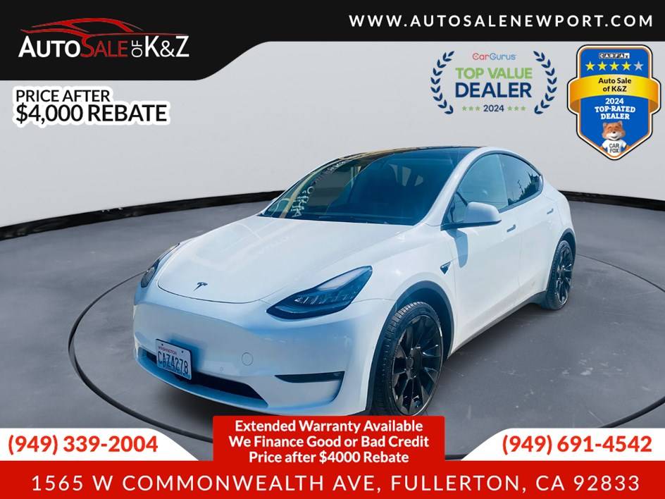 2021 Tesla Model Y Long Range — SUV — 76,205 mi — Fullerton, CA