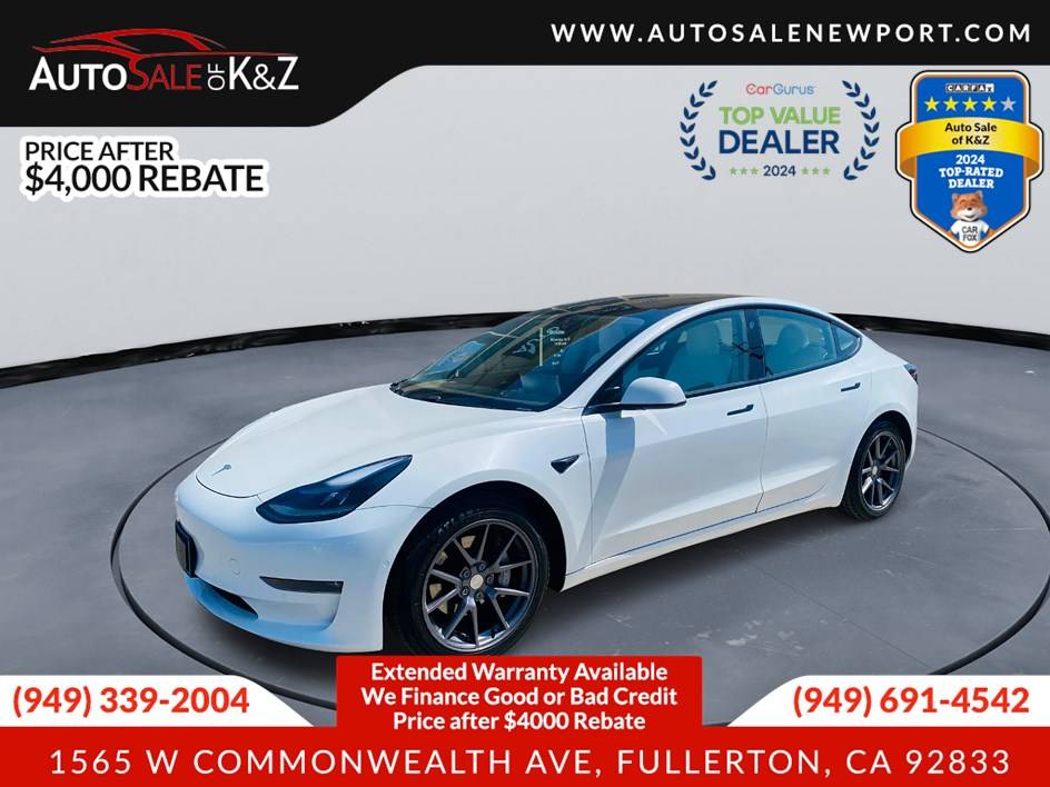 2021 Tesla Model 3 Standard Range Plus — Sedan — 33,705 mi — Fullerton, CA