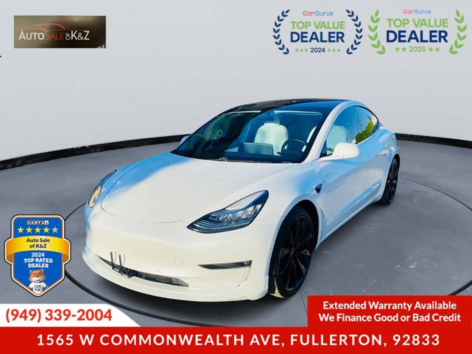 2019 Tesla Model 3 Performance — Sedan — 58,310 mi — Fullerton, CA
