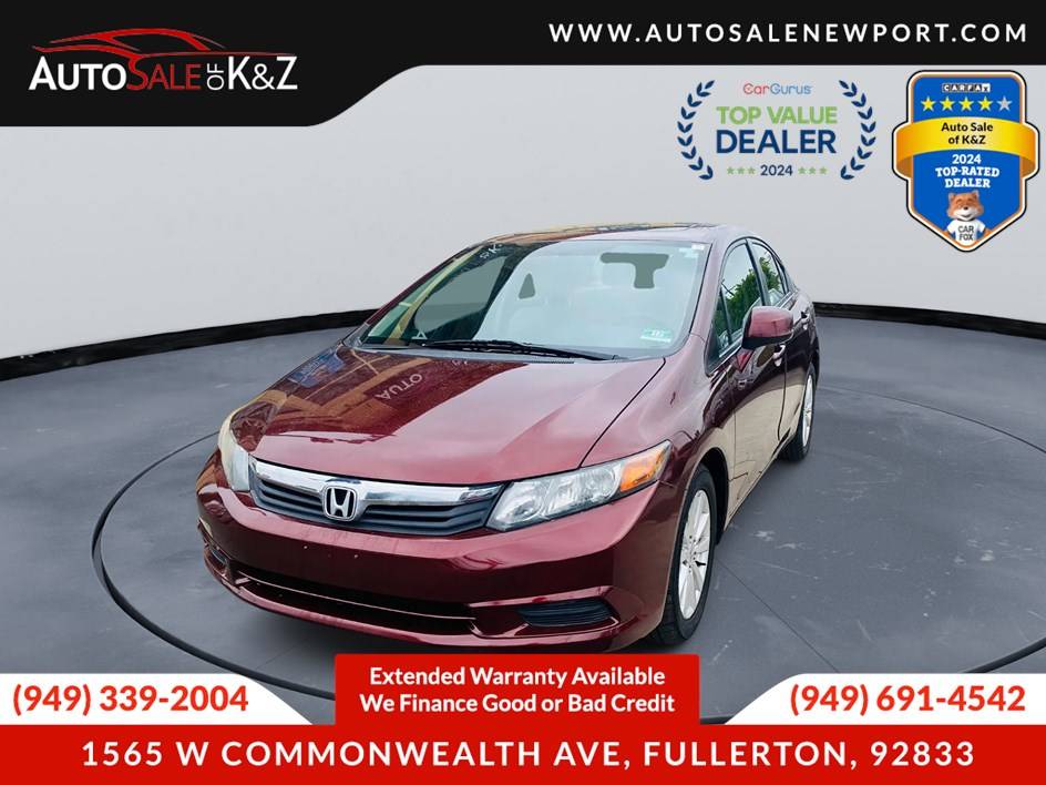 2012 Honda Civic EX — Sedan — 130,324 mi — Fullerton, CA