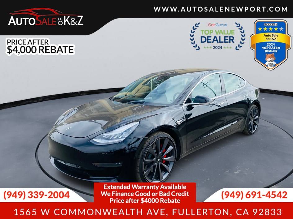 2020 Tesla Model 3 Performance — Sedan — 40,002 mi — Fullerton, CA