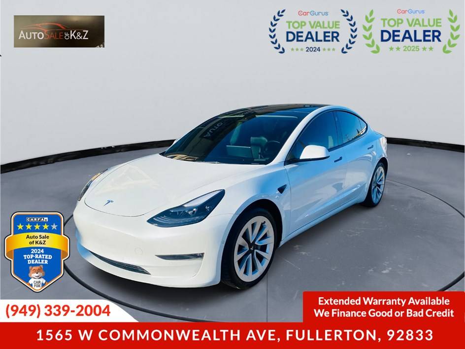 2022 Tesla Model 3 Long Range — Sedan — 45,405 mi — Fullerton, CA